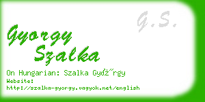 gyorgy szalka business card